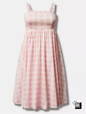 Retro Chic Pink and White Gingham Sundress